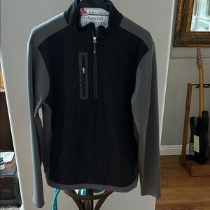 Peter Millar Men's Black and Gray Lightweight Jacket